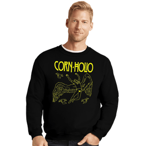 Shirts Crewneck Sweater, Unisex / Small / Black Corn Holio