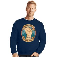 Load image into Gallery viewer, Shirts Crewneck Sweater, Unisex / Small / Navy A Man Chooses A Slave Obeys
