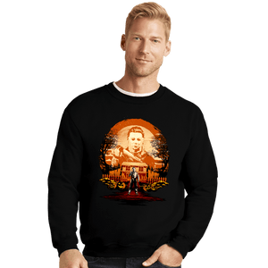 Daily_Deal_Shirts Crewneck Sweater, Unisex / Small / Black Michael's Attack