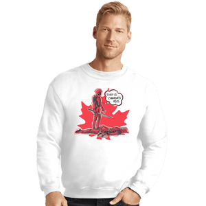 Shirts Crewneck Sweater, Unisex / Small / White Canada's Ass