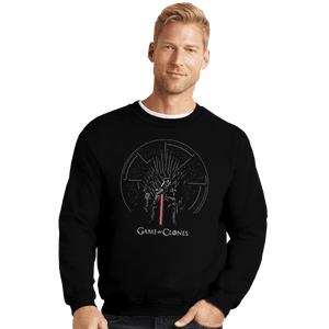 Shirts Crewneck Sweater, Unisex / Small / Black Game Of Clones