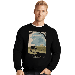 Shirts Crewneck Sweater, Unisex / Small / Black Epona Visit Hyrule