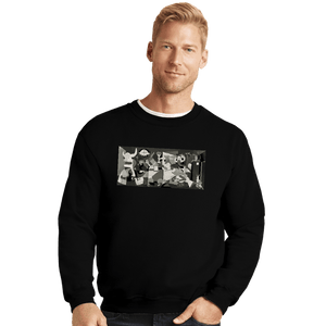 Daily_Deal_Shirts Crewneck Sweater, Unisex / Small / Black Guer Ni Ca