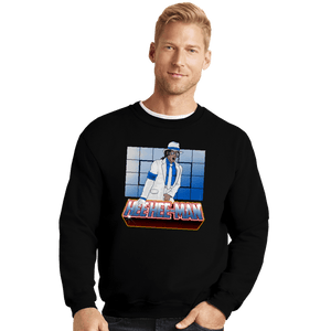 Daily_Deal_Shirts Crewneck Sweater, Unisex / Small / Black Hee-Hee-Man