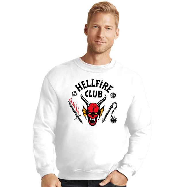 Secret_Shirts Crewneck Sweater, Unisex / Small / White Hellfire Club