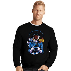 Daily_Deal_Shirts Crewneck Sweater, Unisex / Small / Black Dark Room