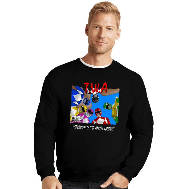 Daily_Deal_Shirts Crewneck Sweater, Unisex / Small / Black T.W.A.
