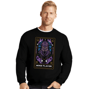 Shirts Crewneck Sweater, Unisex / Small / Black Mind Flayer Tarot