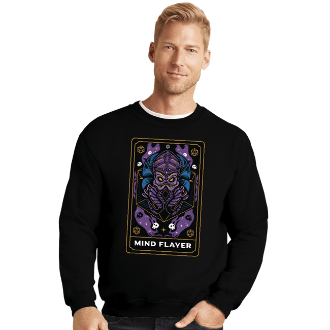 Shirts Crewneck Sweater, Unisex / Small / Black Mind Flayer Tarot