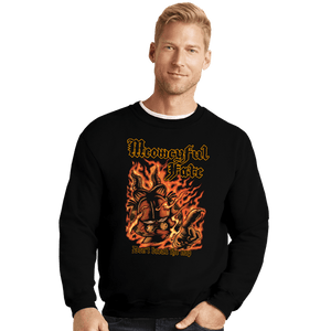Daily_Deal_Shirts Crewneck Sweater, Unisex / Small / Black Meowcyful Fate