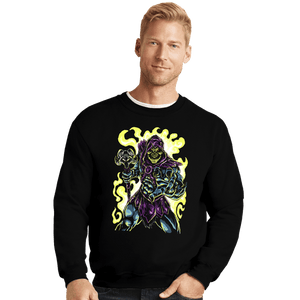 Daily_Deal_Shirts Crewneck Sweater, Unisex / Small / Black Skull King of Eternia