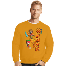 Load image into Gallery viewer, Daily_Deal_Shirts Crewneck Sweater, Unisex / Small / Gold Neon Genesis Metroid
