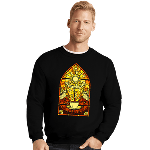 Daily_Deal_Shirts Crewneck Sweater, Unisex / Small / Black The Holy Brew