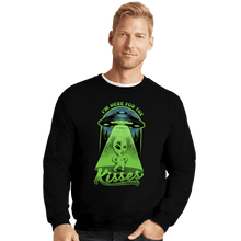 Load image into Gallery viewer, Daily_Deal_Shirts Crewneck Sweater, Unisex / Small / Black Here For The Kisses
