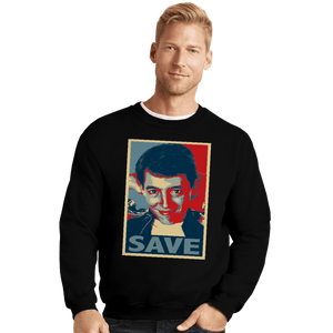 Shirts Crewneck Sweater, Unisex / Small / Black Save Ferris