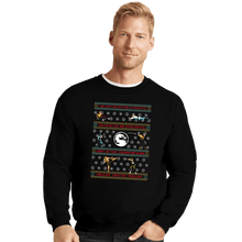 Load image into Gallery viewer, Shirts Crewneck Sweater, Unisex / Small / Black Finish Him Finish Him Finish Him
