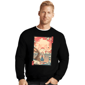 Secret_Shirts Crewneck Sweater, Unisex / Small / Black Floating Nightmare Ukiyo-e