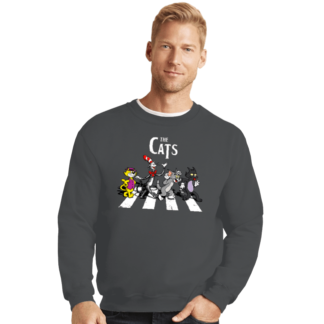 Daily_Deal_Shirts Crewneck Sweater, Unisex / Small / Charcoal The Cats