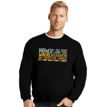 Load image into Gallery viewer, Daily_Deal_Shirts Crewneck Sweater, Unisex / Small / Black Things I Ask Myself
