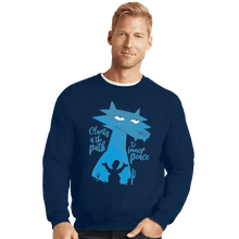 Load image into Gallery viewer, Shirts Crewneck Sweater, Unisex / Small / Navy Space Coyote
