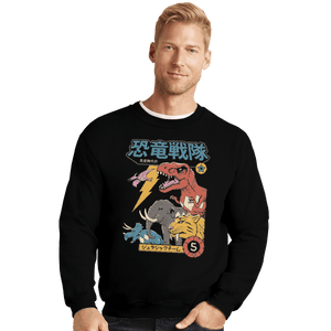 Shirts Crewneck Sweater, Unisex / Small / Black DIno Sentai