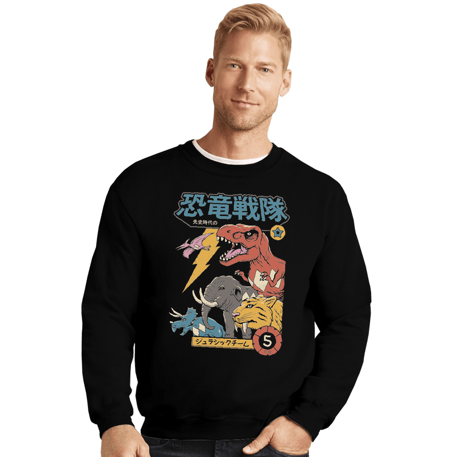 Shirts Crewneck Sweater, Unisex / Small / Black DIno Sentai