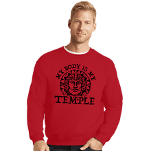 Load image into Gallery viewer, Secret_Shirts Crewneck Sweater, Unisex / Small / Red Hidden Temple Body
