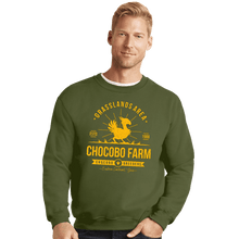 Load image into Gallery viewer, Shirts Crewneck Sweater, Unisex / Small / Military Green Chocobo Farm
