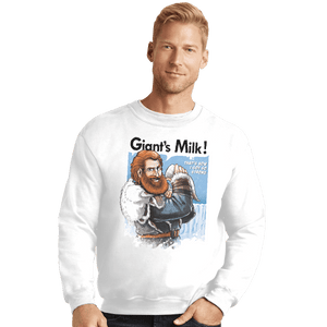 Shirts Crewneck Sweater, Unisex / Small / White Giant's Milk!