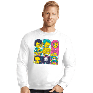 Secret_Shirts Crewneck Sweater, Unisex / Small / White Pirate Pop