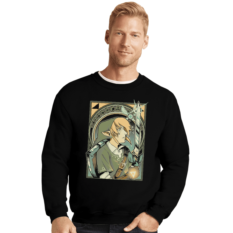 Shirts Crewneck Sweater, Unisex / Small / Black Hylian Warrior