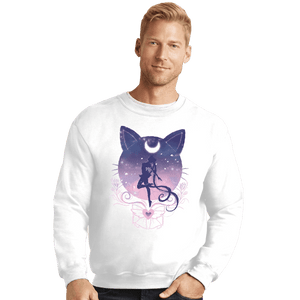 Shirts Crewneck Sweater, Unisex / Small / White Fight Like A Girl Moon