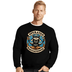 Daily_Deal_Shirts Crewneck Sweater, Unisex / Small / Black Raccoon Supremacy