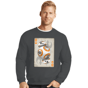 Shirts Crewneck Sweater, Unisex / Small / Charcoal Rebel Poker