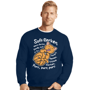 Shirts Crewneck Sweater, Unisex / Small / Navy Soft Flerken