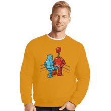 Load image into Gallery viewer, Shirts Crewneck Sweater, Unisex / Small / Gold Blue Kick!
