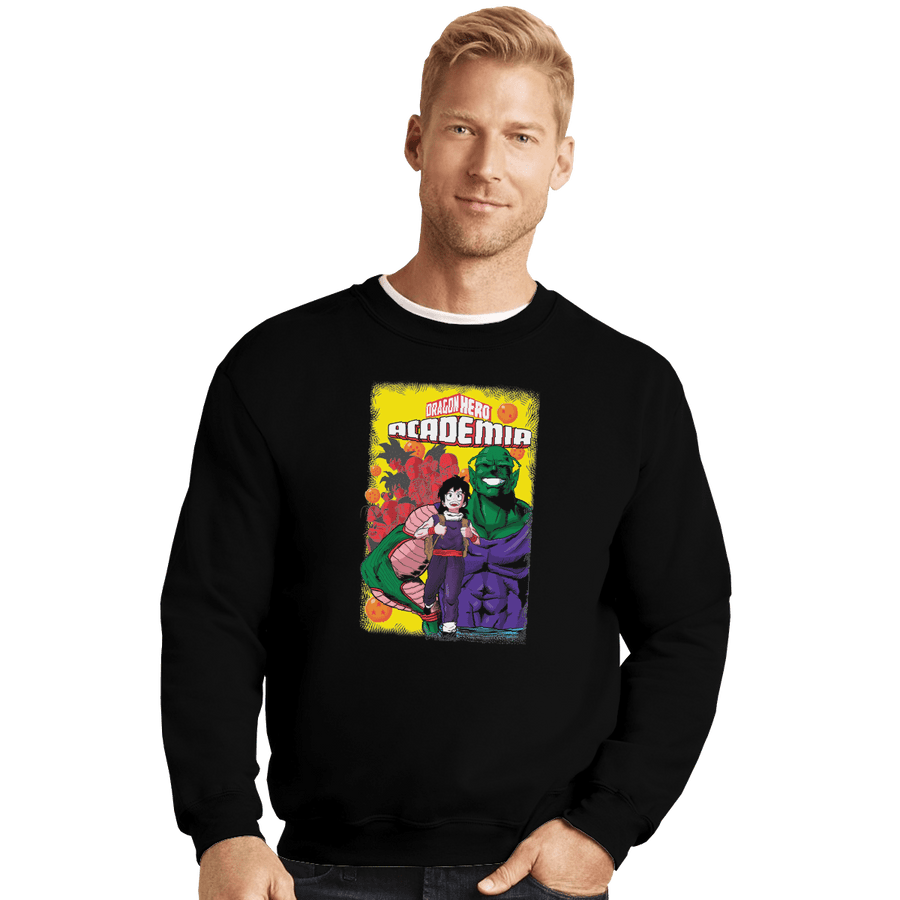 Shirts Crewneck Sweater, Unisex / Small / Black Dragon Hero Academy