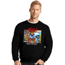 Load image into Gallery viewer, Daily_Deal_Shirts Crewneck Sweater, Unisex / Small / Black Straight Outta Mayhem
