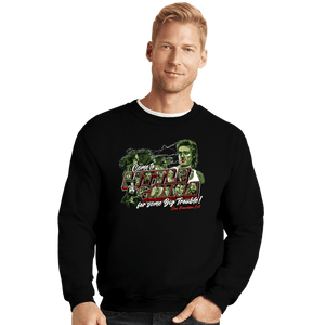 Daily_Deal_Shirts Crewneck Sweater, Unisex / Small / Black Come To Little China