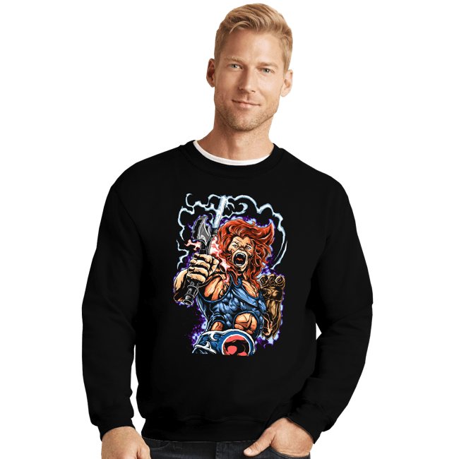 Secret_Shirts Crewneck Sweater, Unisex / Small / Black Lion-O