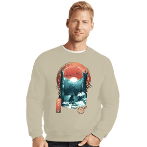 Secret_Shirts Crewneck Sweater, Unisex / Small / Sand Ukioe Towers