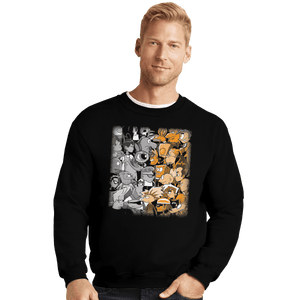 Shirts Crewneck Sweater, Unisex / Small / Black Clash Of Toons