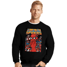 Load image into Gallery viewer, Secret_Shirts Crewneck Sweater, Unisex / Small / Black The Infinite Spiders
