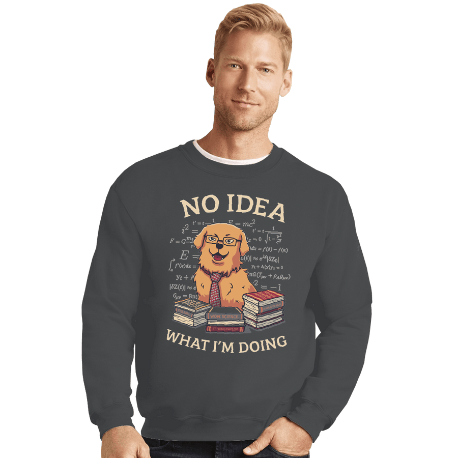 Shirts Crewneck Sweater, Unisex / Small / Charcoal No Idea