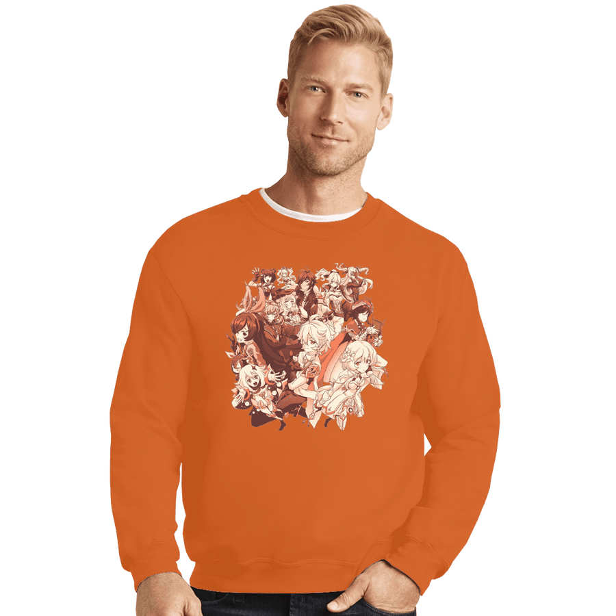 Shirts Crewneck Sweater, Unisex / Small / Red Genshin Impact