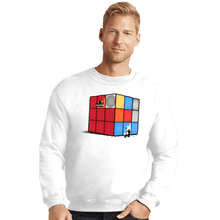 Load image into Gallery viewer, Shirts Crewneck Sweater, Unisex / Small / White Solving The Cube
