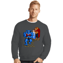 Load image into Gallery viewer, Secret_Shirts Crewneck Sweater, Unisex / Small / Charcoal Torn Between Two Beasts
