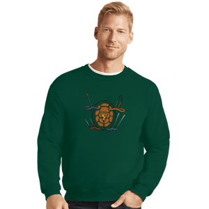 Shirts Crewneck Sweater, Unisex / Small / Forest Half Shell Heroes