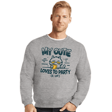 Load image into Gallery viewer, Daily_Deal_Shirts Crewneck Sweater, Unisex / Small / Sports Grey Outie Loves To Party
