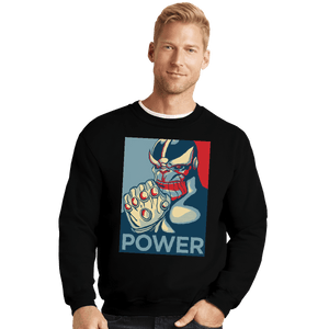 Shirts Crewneck Sweater, Unisex / Small / Black Power